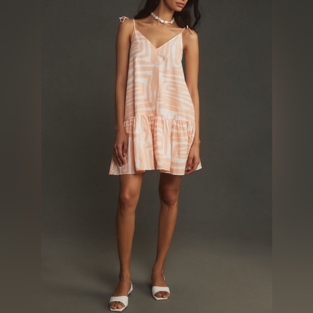Maeve Sleeveless Flounce Swing Mini Dress Size L